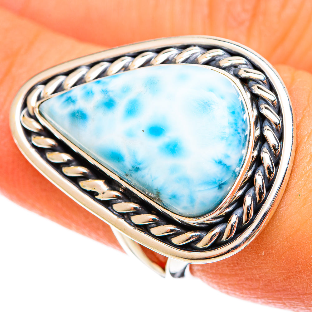 Larimar Rings handcrafted by Ana Silver Co - RING121970