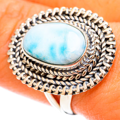 Larimar Rings handcrafted by Ana Silver Co - RING121973