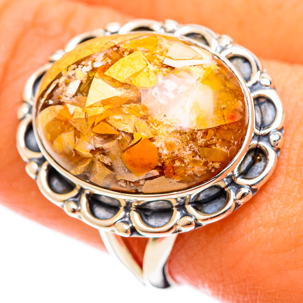 Brecciated Mookaite Rings handcrafted by Ana Silver Co - RING121981