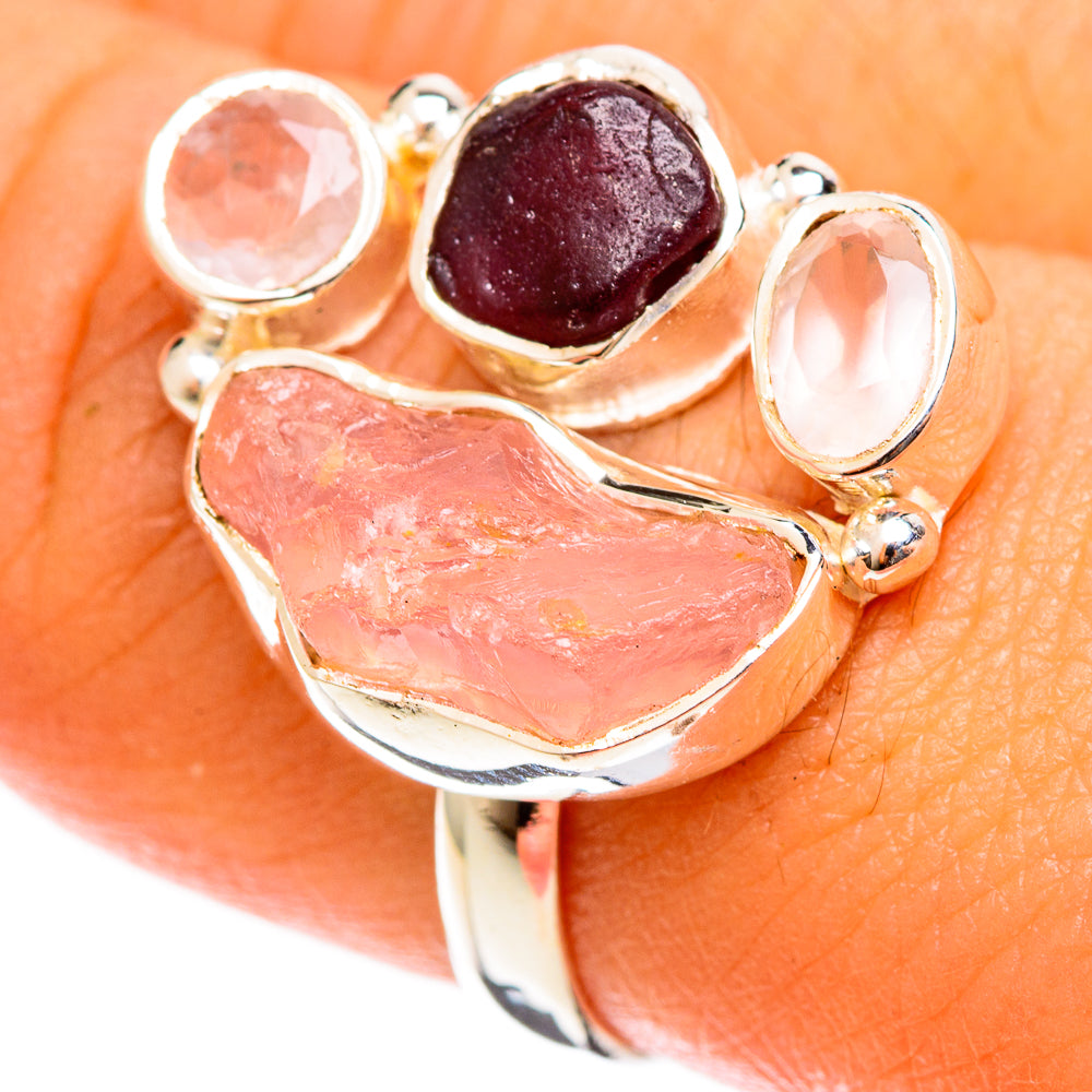 Rose Quartz Rings handcrafted by Ana Silver Co - RING121984