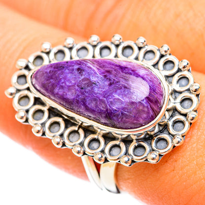 Charoite Rings handcrafted by Ana Silver Co - RING121985