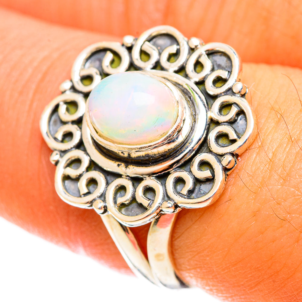 Ethiopian Opal Rings handcrafted by Ana Silver Co - RING121993