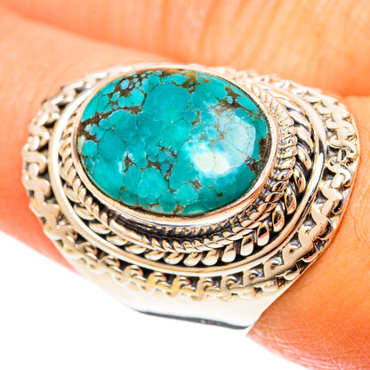 Tibetan Turquoise Rings handcrafted by Ana Silver Co - RING122002