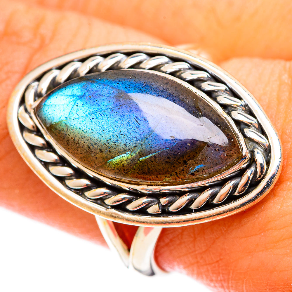 Labradorite Rings handcrafted by Ana Silver Co - RING122003