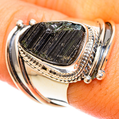 Green Tourmaline Rings handcrafted by Ana Silver Co - RING122006