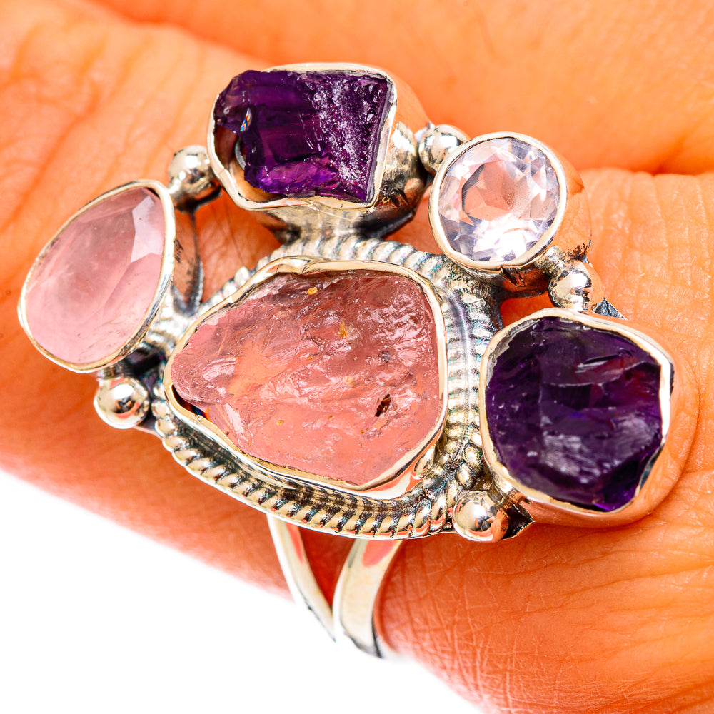 Rose Quartz Rings handcrafted by Ana Silver Co - RING122023