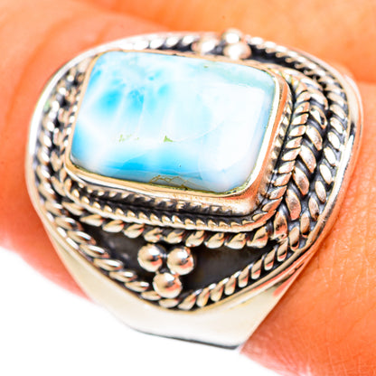 Larimar Rings handcrafted by Ana Silver Co - RING122025