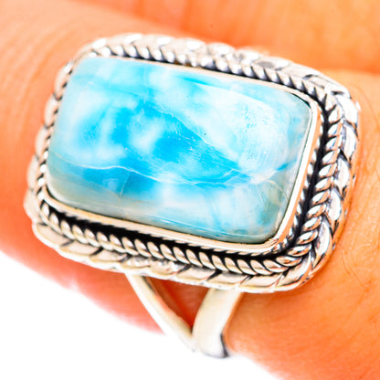 Larimar Rings handcrafted by Ana Silver Co - RING122028