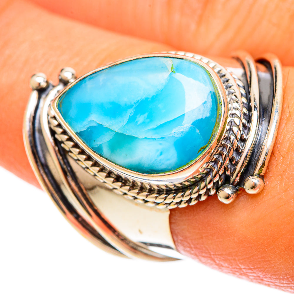 Larimar Rings handcrafted by Ana Silver Co - RING122031