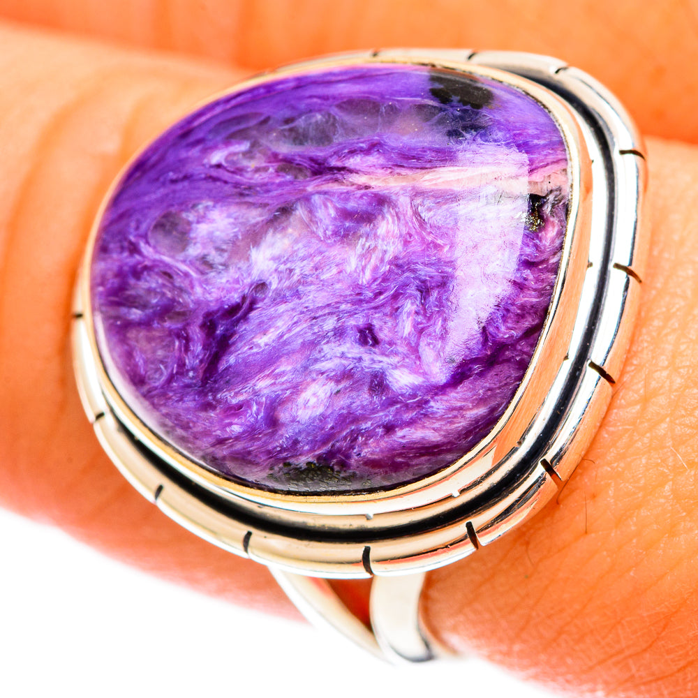 Charoite Rings handcrafted by Ana Silver Co - RING122044