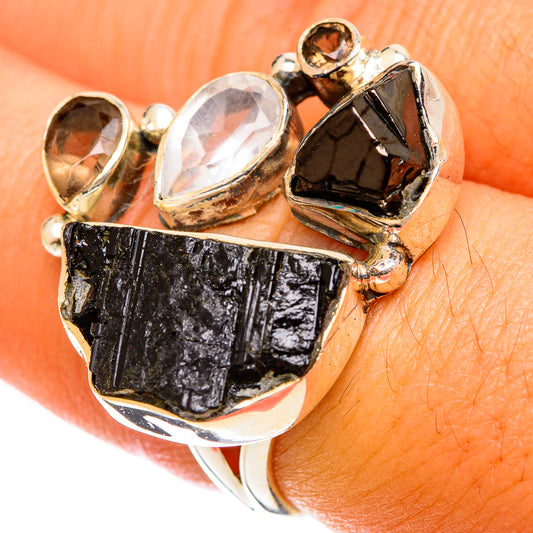 Black Tourmaline Rings handcrafted by Ana Silver Co - RING122046