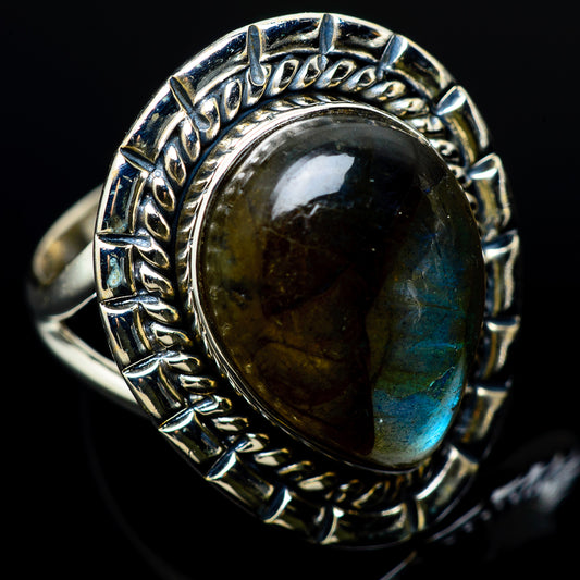 Labradorite Rings handcrafted by Ana Silver Co - RING12205