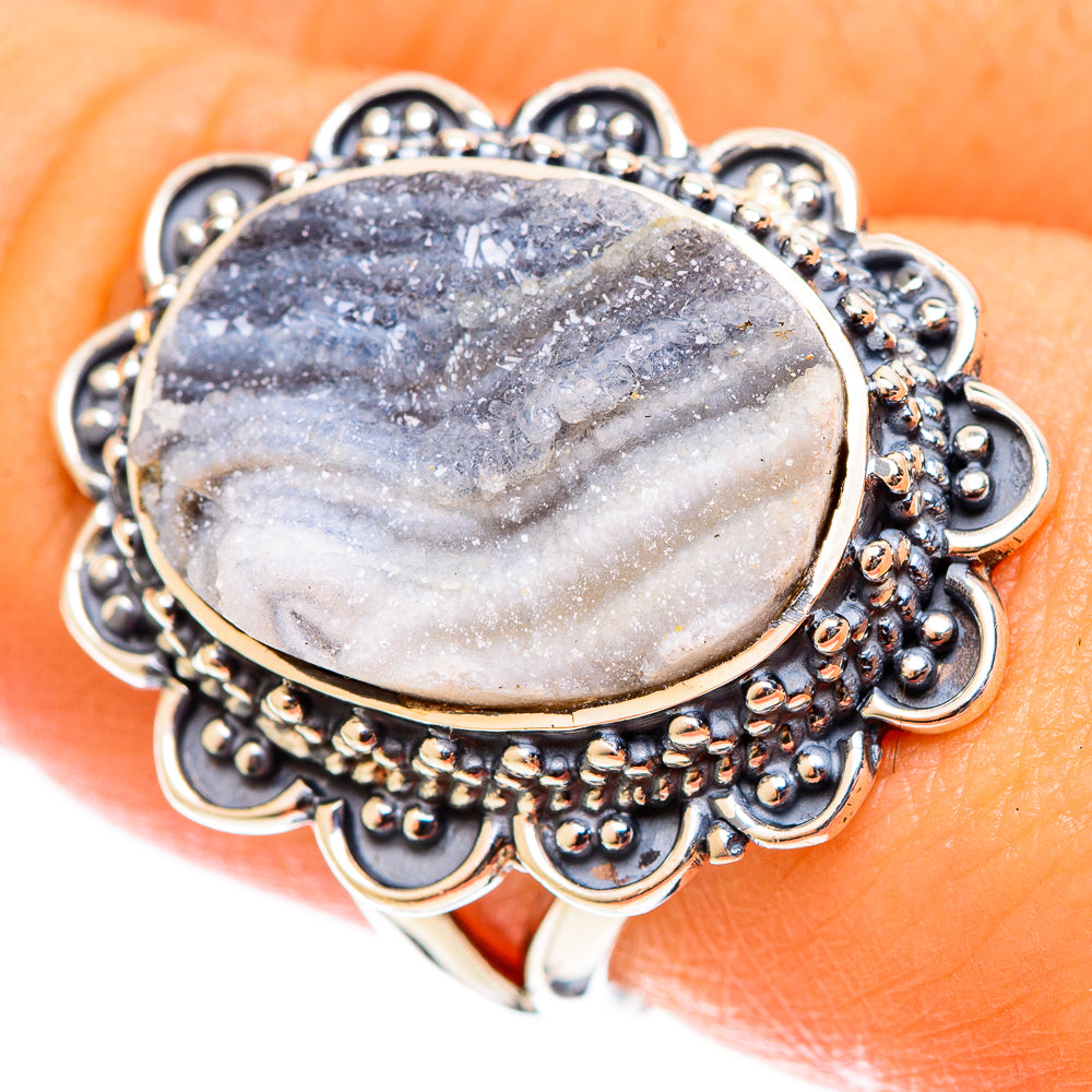 Desert Druzy Rings handcrafted by Ana Silver Co - RING122050