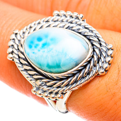 Larimar Rings handcrafted by Ana Silver Co - RING122051