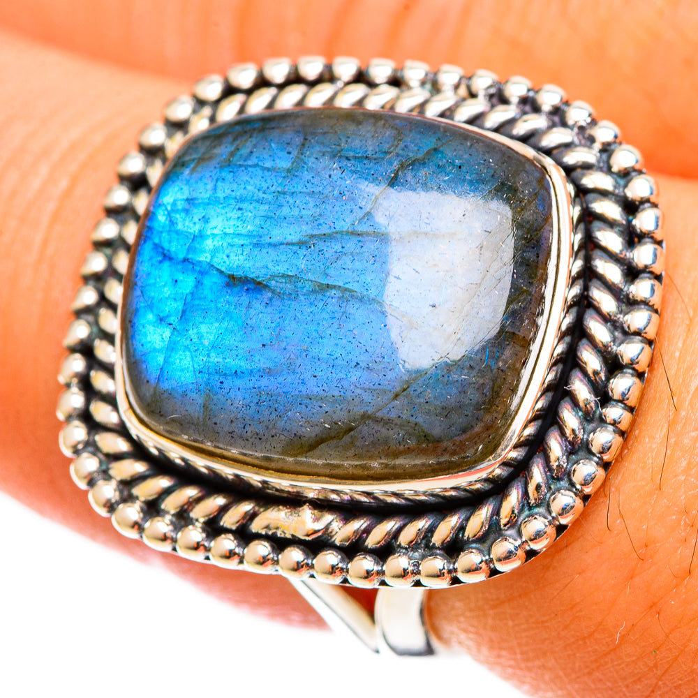 Labradorite Rings handcrafted by Ana Silver Co - RING122053