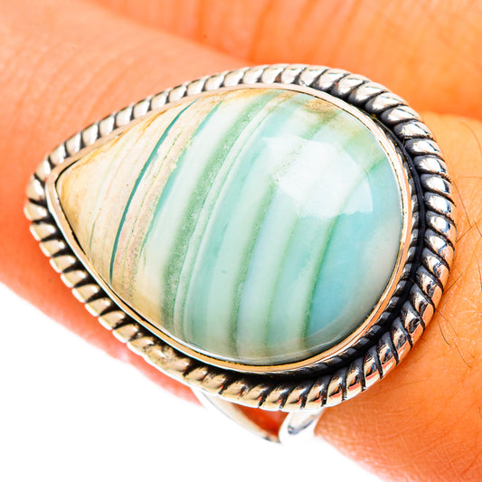 Green Jasper Rings handcrafted by Ana Silver Co - RING122058