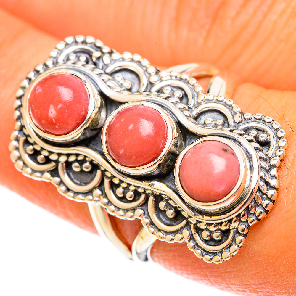 Pink Opal Rings handcrafted by Ana Silver Co - RING122066