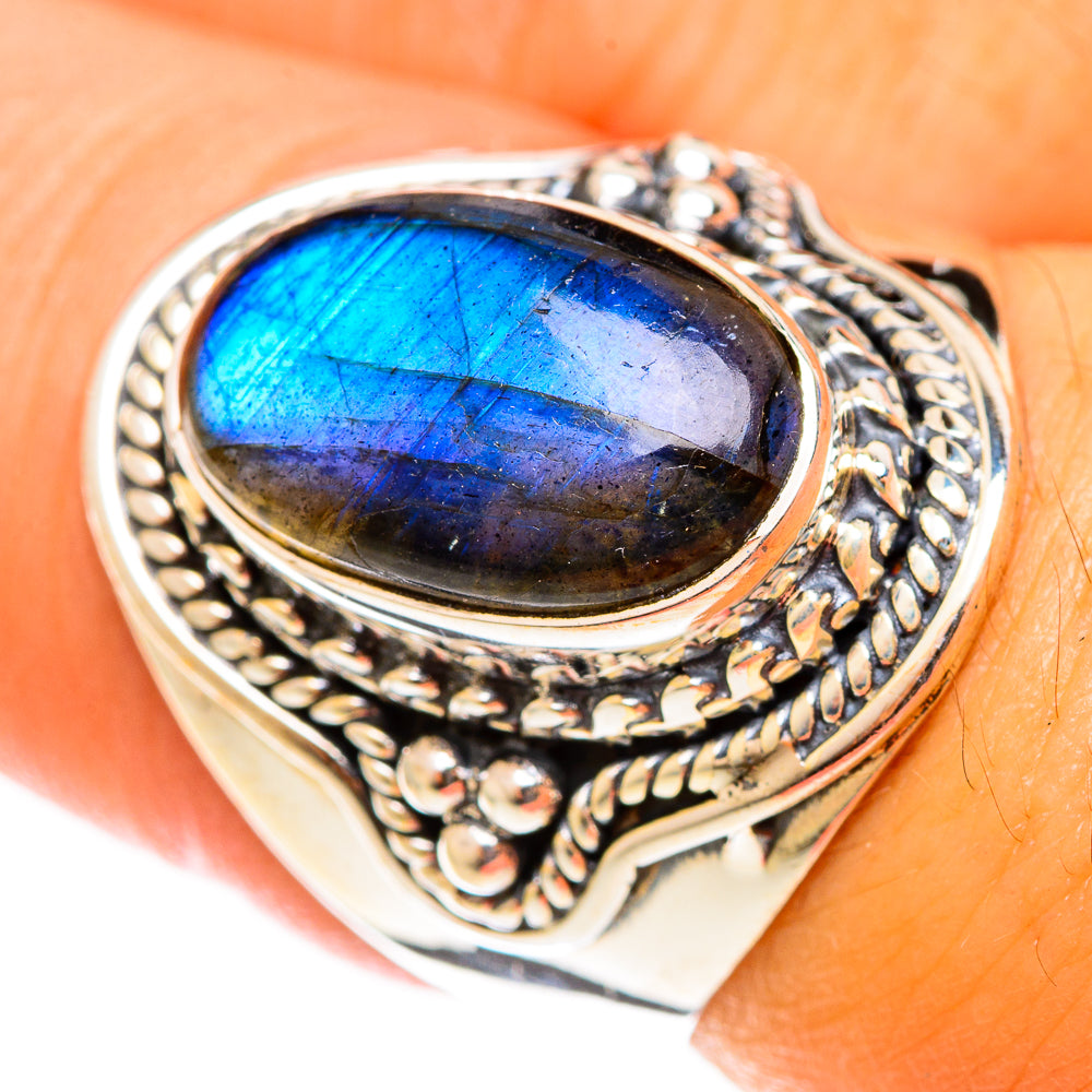 Labradorite Rings handcrafted by Ana Silver Co - RING122077