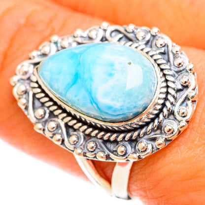 Larimar Rings handcrafted by Ana Silver Co - RING122078