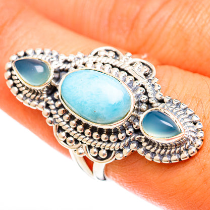 Larimar Rings handcrafted by Ana Silver Co - RING122079