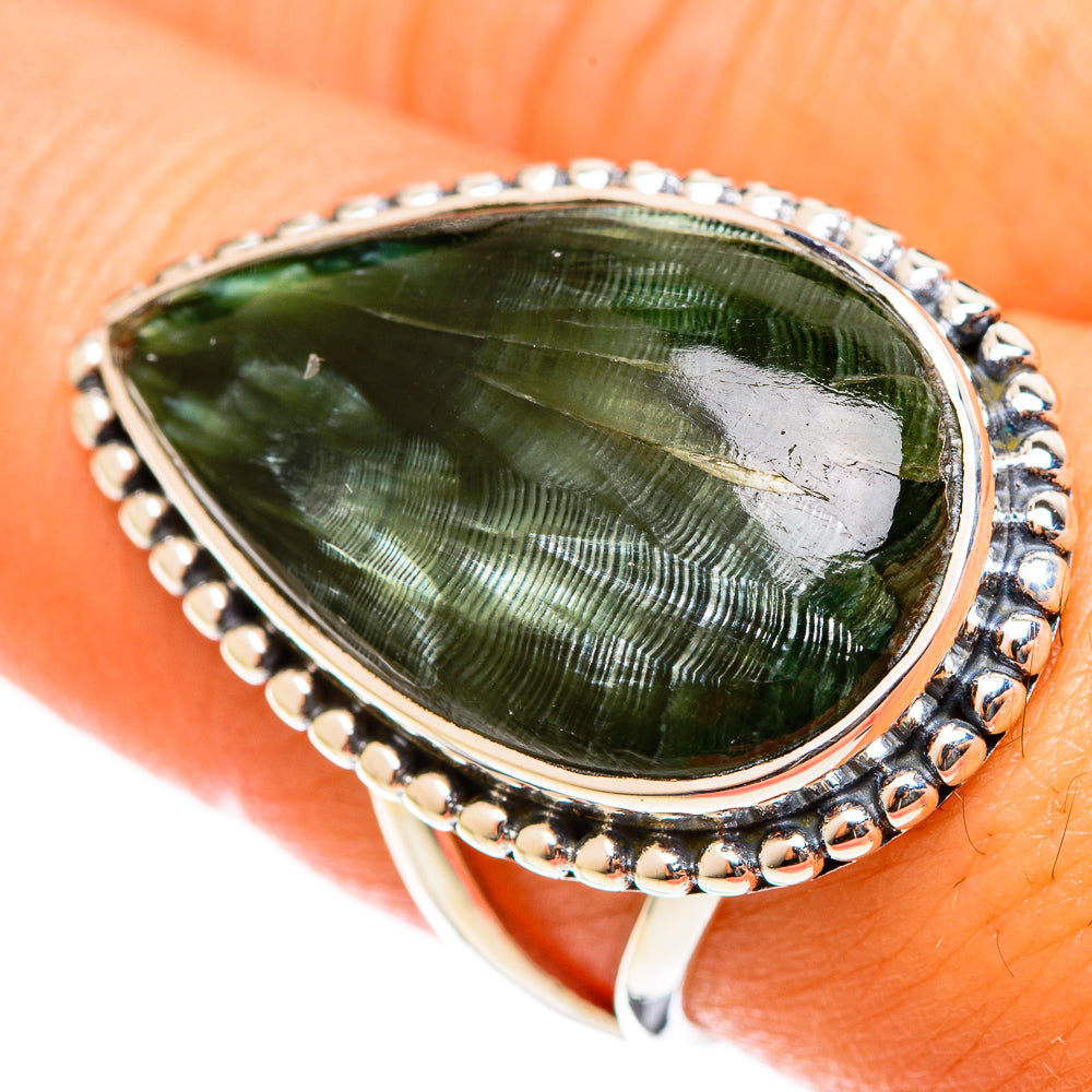 Seraphinite Rings handcrafted by Ana Silver Co - RING122092