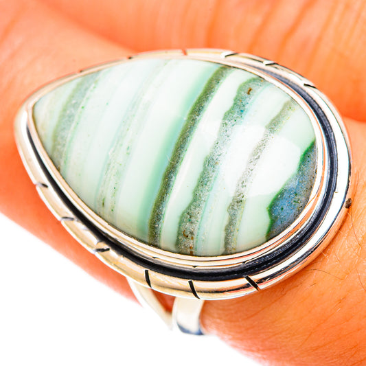 Green Jasper Rings handcrafted by Ana Silver Co - RING122095