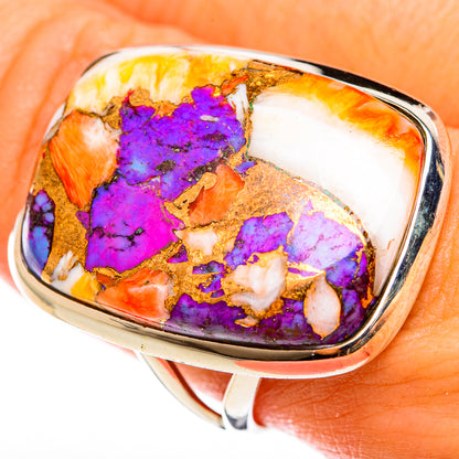 Purple Copper Composite Turquoise Rings handcrafted by Ana Silver Co - RING122114