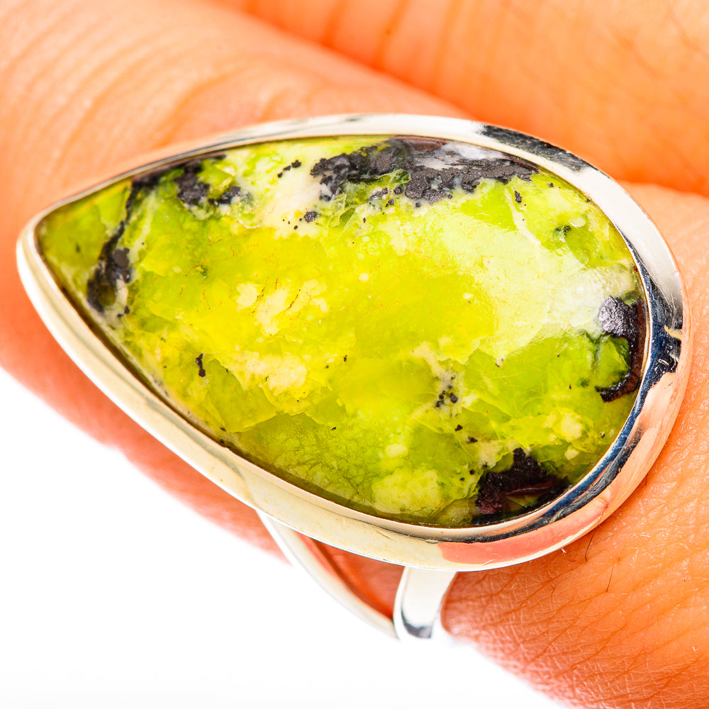 Lizardite Rings handcrafted by Ana Silver Co - RING122116