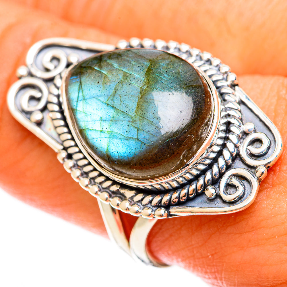 Labradorite Rings handcrafted by Ana Silver Co - RING122121