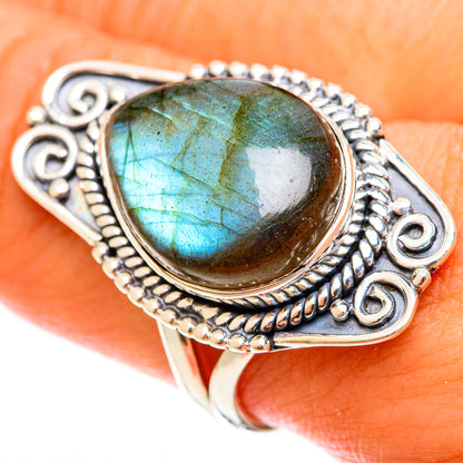 Labradorite Rings handcrafted by Ana Silver Co - RING122121