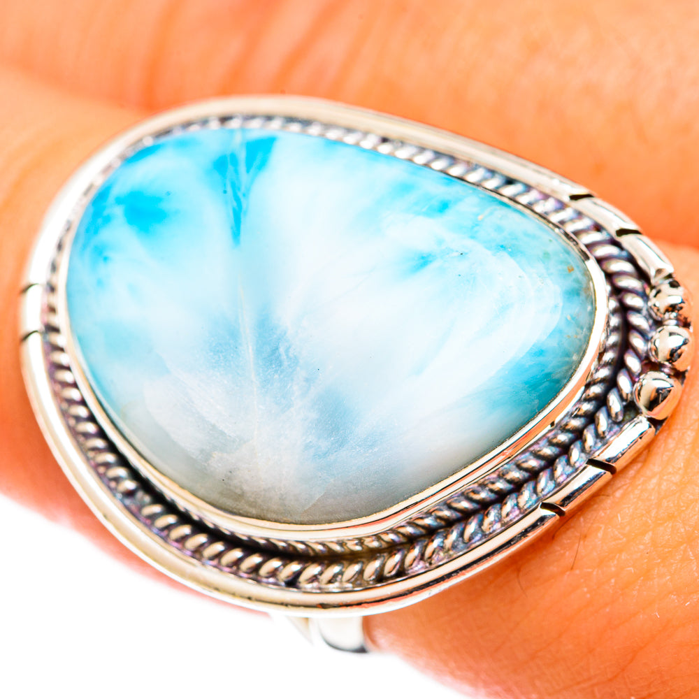 Larimar Rings handcrafted by Ana Silver Co - RING122122