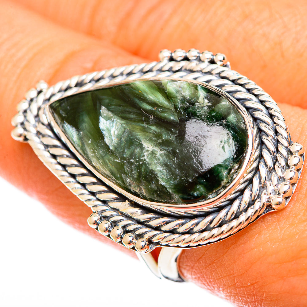 Seraphinite Rings handcrafted by Ana Silver Co - RING122129