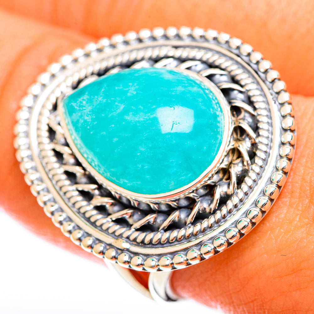 Amazonite Rings handcrafted by Ana Silver Co - RING122132