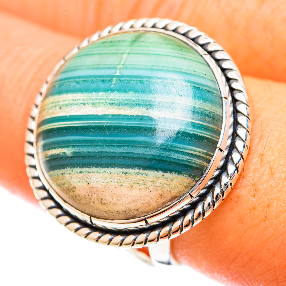 Green Jasper Rings handcrafted by Ana Silver Co - RING122133