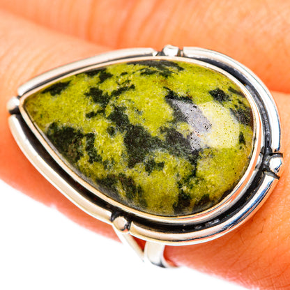 Serpentine Stone Rings handcrafted by Ana Silver Co - RING122135