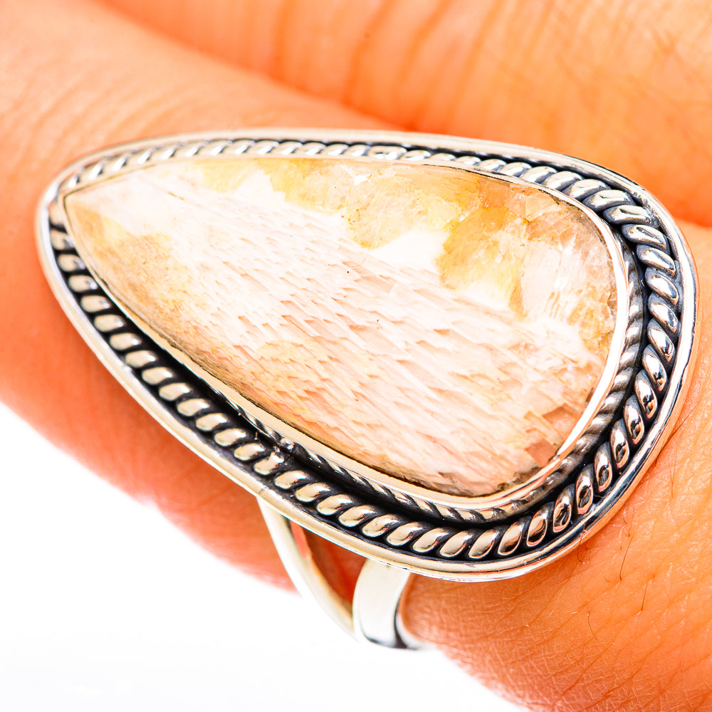 Scolecite Rings handcrafted by Ana Silver Co - RING122140