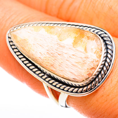 Scolecite Rings handcrafted by Ana Silver Co - RING122140