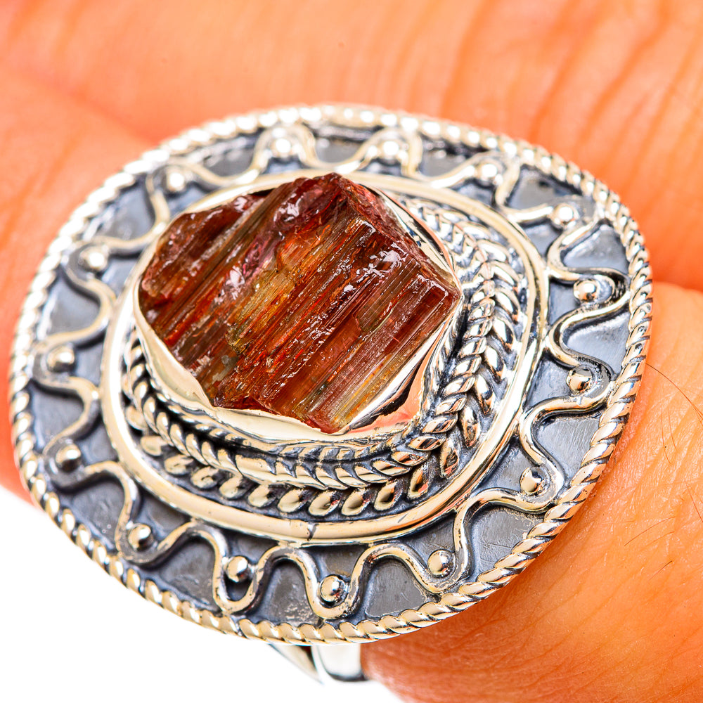 Pink Tourmaline Rings handcrafted by Ana Silver Co - RING122142
