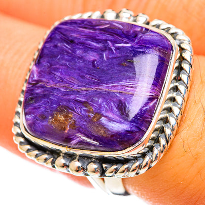 Charoite Rings handcrafted by Ana Silver Co - RING122143