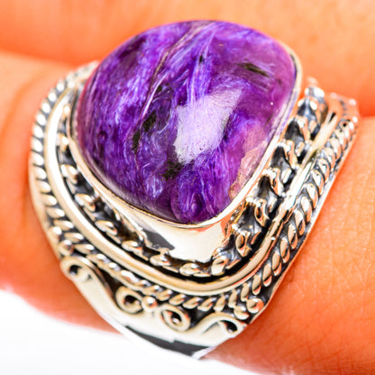 Charoite Rings handcrafted by Ana Silver Co - RING122145