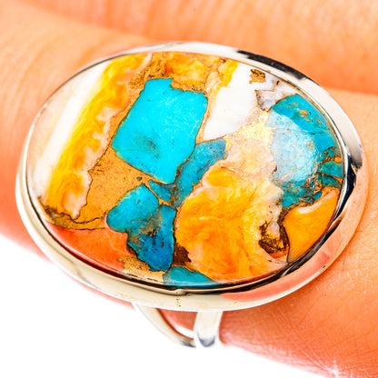 Spiny Oyster Turquoise Rings handcrafted by Ana Silver Co - RING122153