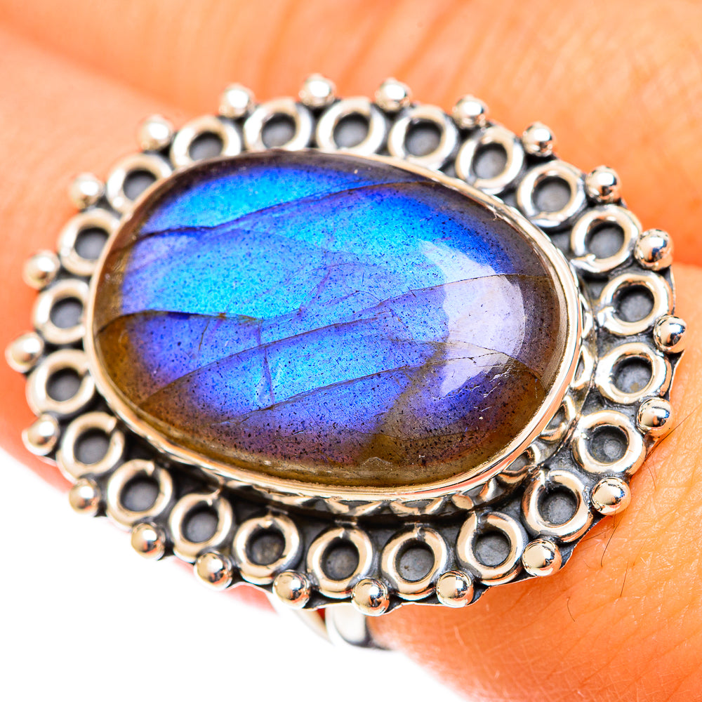 Labradorite Rings handcrafted by Ana Silver Co - RING122160