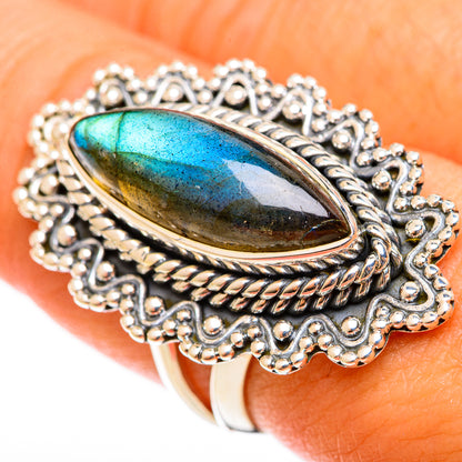 Labradorite Rings handcrafted by Ana Silver Co - RING122164