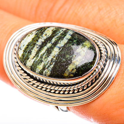 Green Swiss Opal Rings handcrafted by Ana Silver Co - RING122165