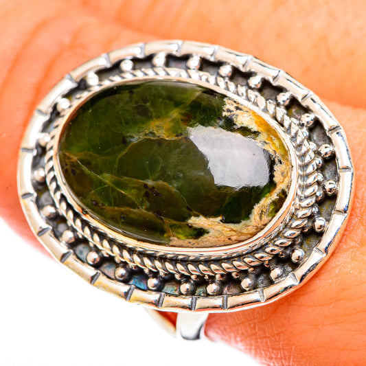 Australian Green Opal Rings handcrafted by Ana Silver Co - RING122167