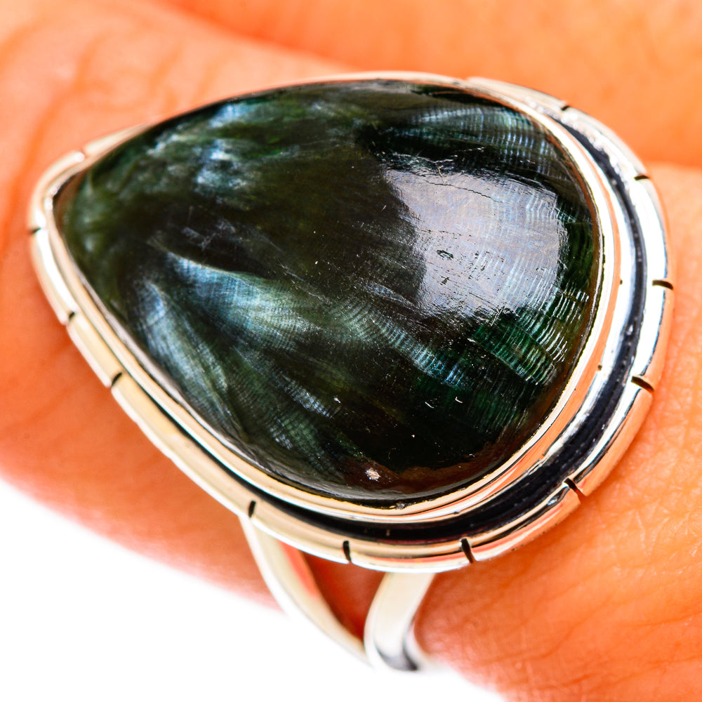 Seraphinite Rings handcrafted by Ana Silver Co - RING122169