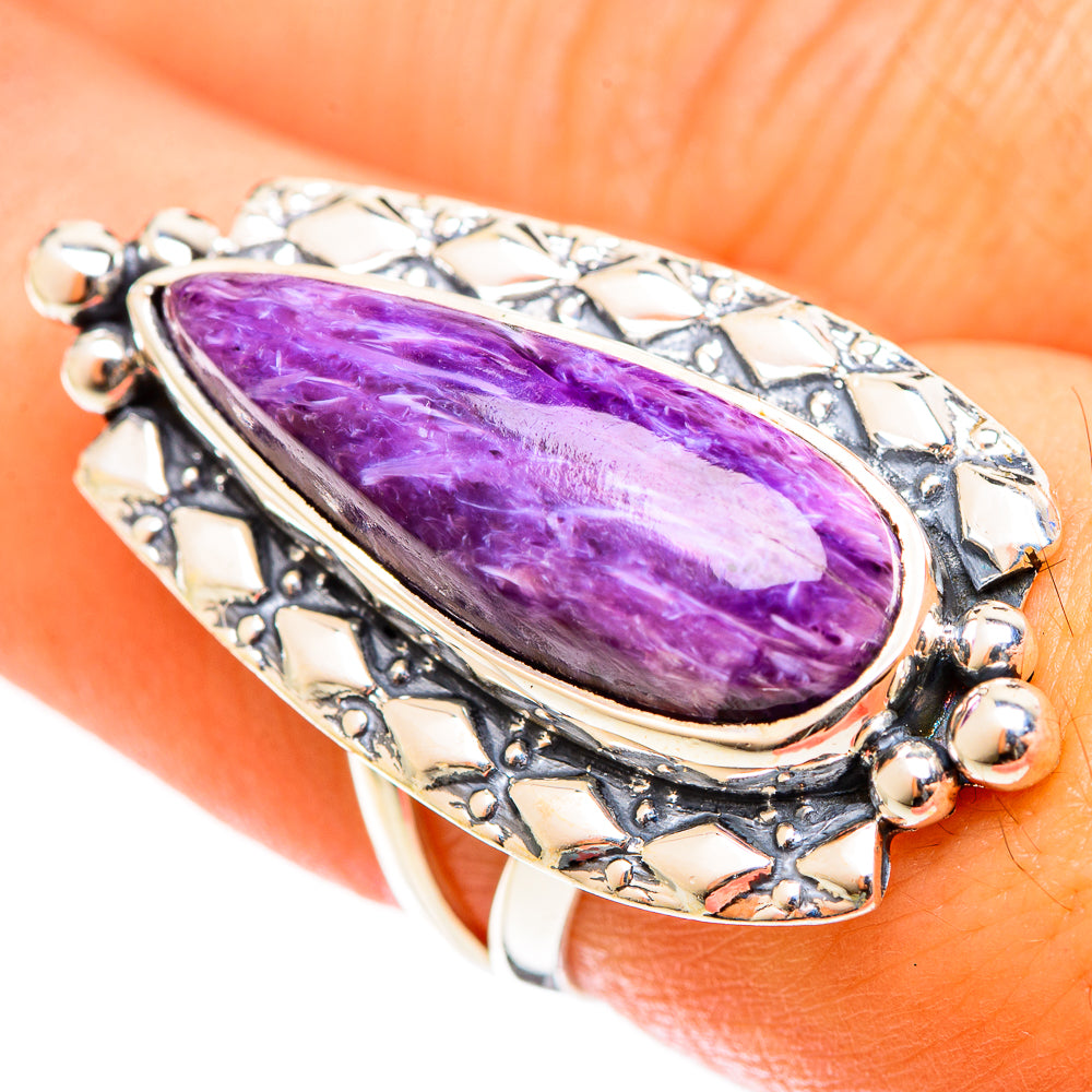Charoite Rings handcrafted by Ana Silver Co - RING122188