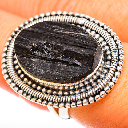 Black Tourmaline Rings handcrafted by Ana Silver Co - RING122190