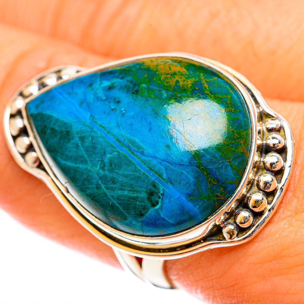 Chrysocolla Rings handcrafted by Ana Silver Co - RING122201