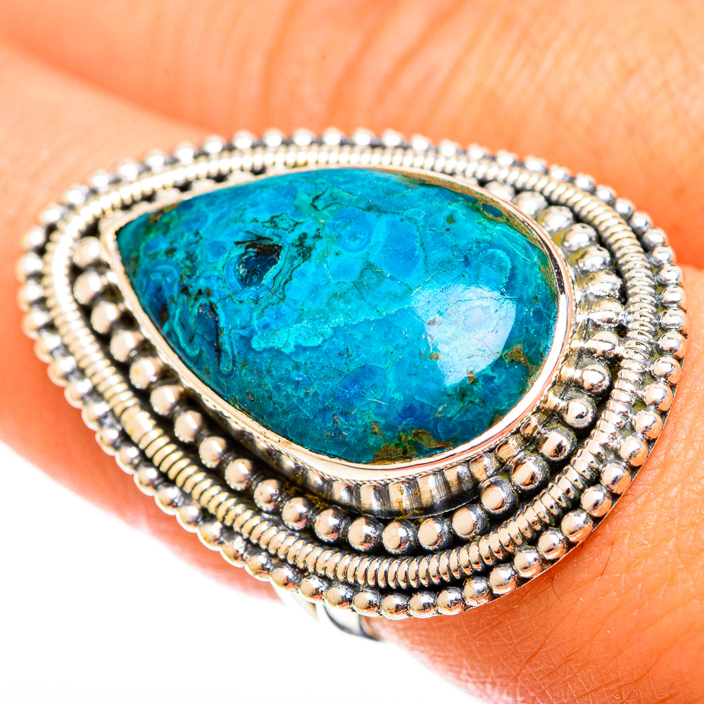 Chrysocolla Rings handcrafted by Ana Silver Co - RING122205